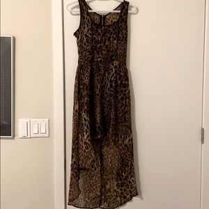 L.A.M.B Leopard print high low maxi